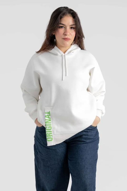 سويت شيرت خامة ميلتون دابل براش – White