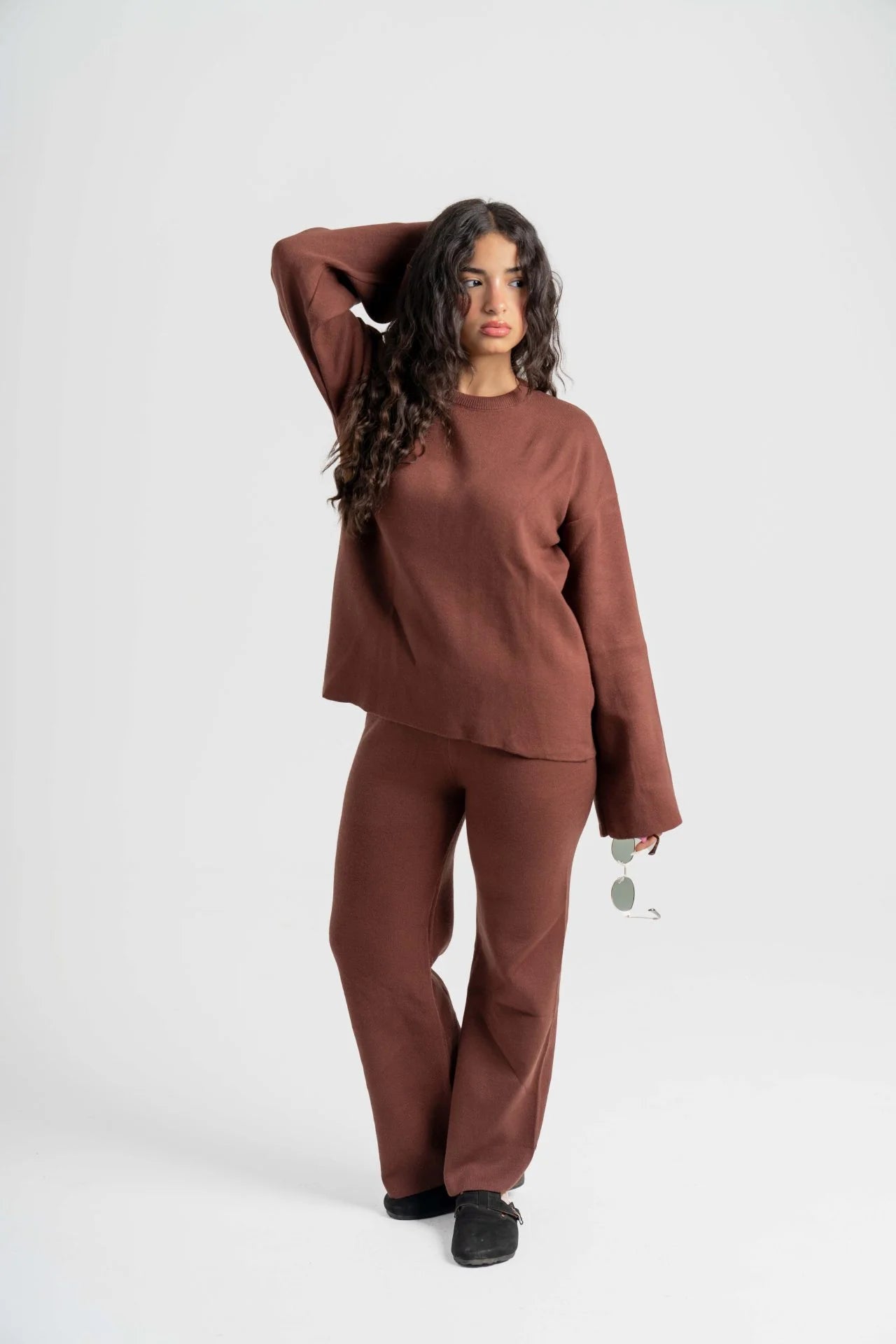 سوت تريكو سوفت سادة عالي الجودة – Brown