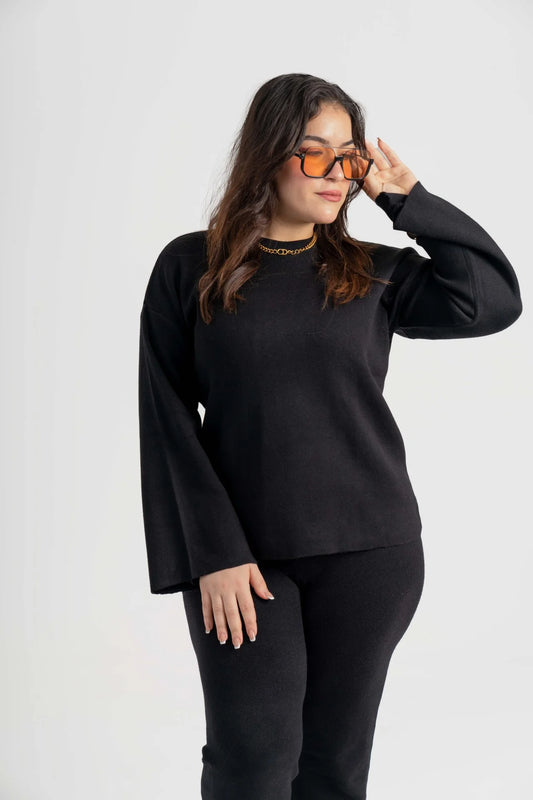 سوت تريكو سوفت سادة عالي الجودة – Black