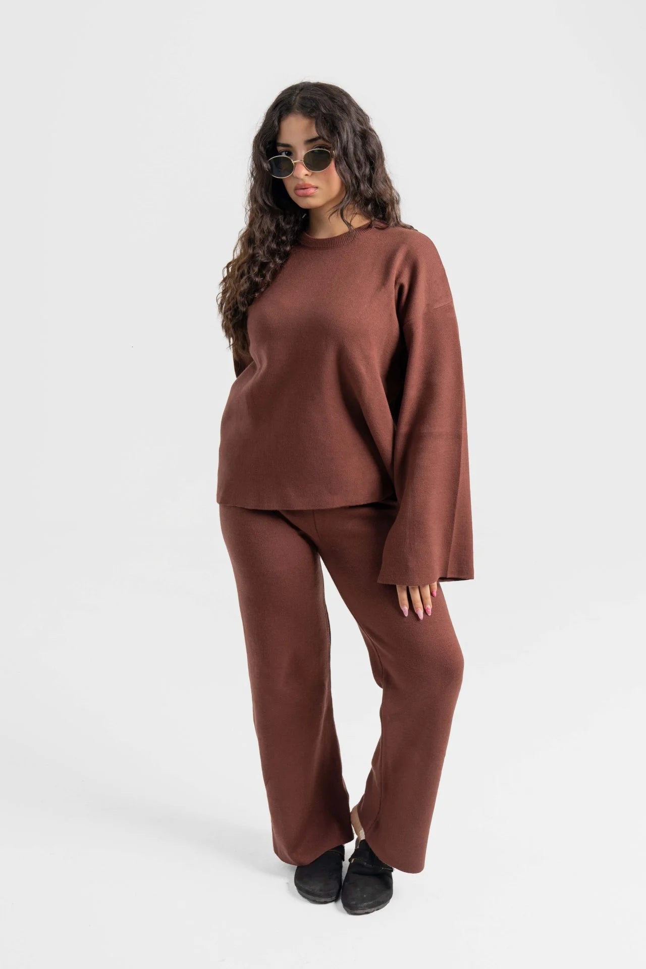 سوت تريكو سوفت سادة عالي الجودة – Brown