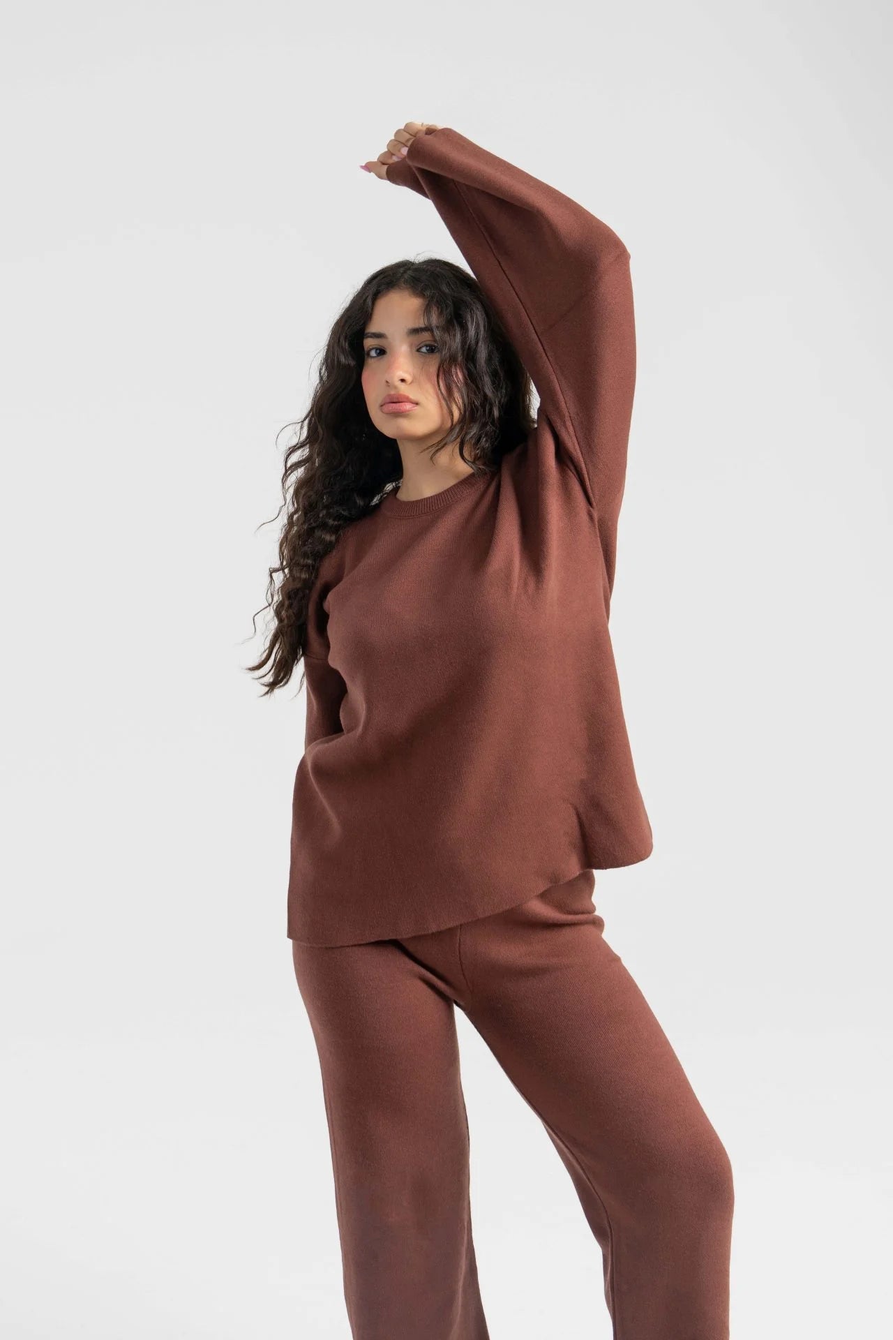 سوت تريكو سوفت سادة عالي الجودة – Brown