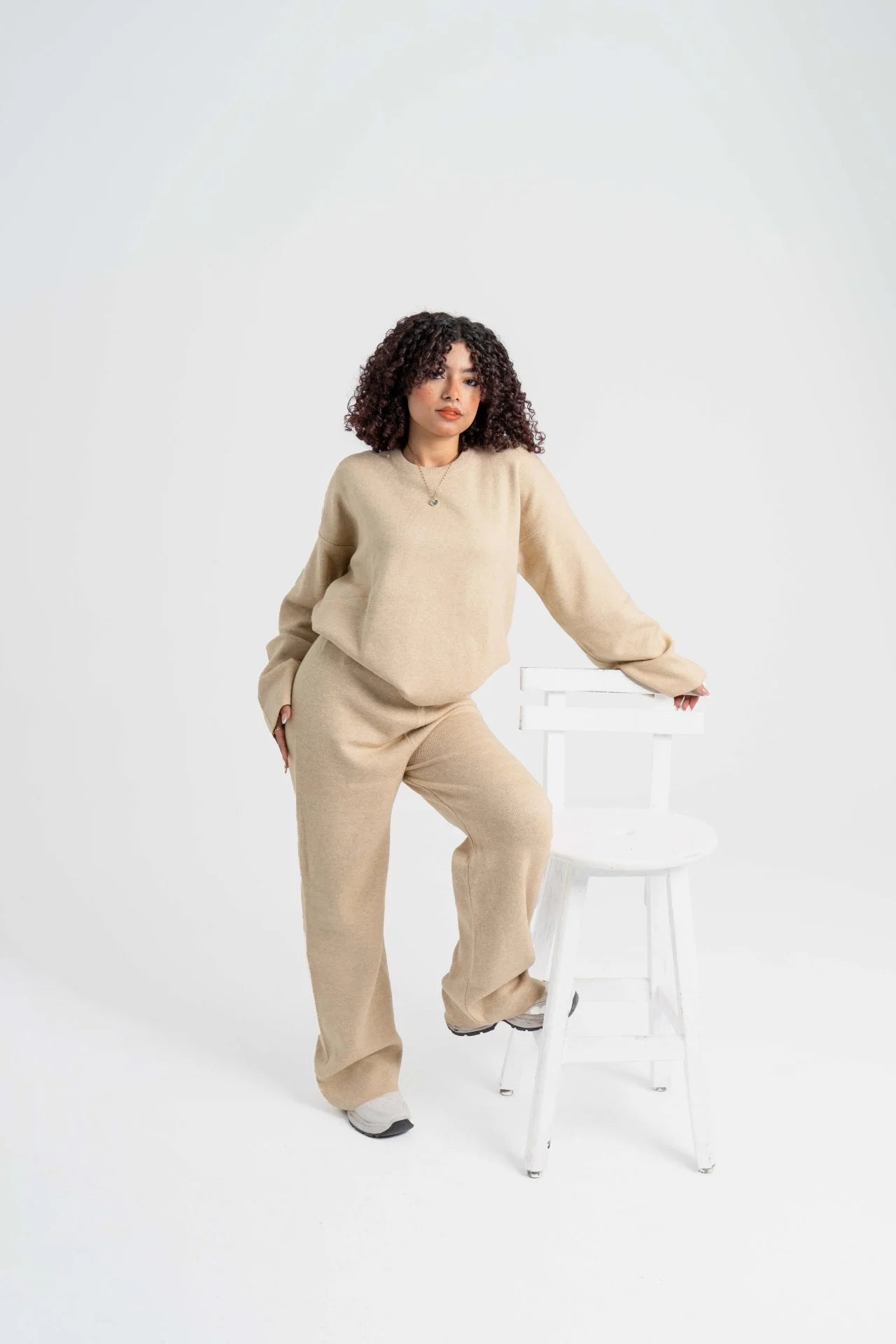 سوت تريكو سوفت سادة عالي الجودة – Beige