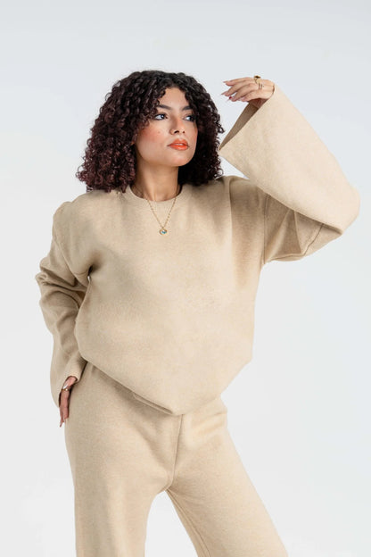 سوت تريكو سوفت سادة عالي الجودة – Beige