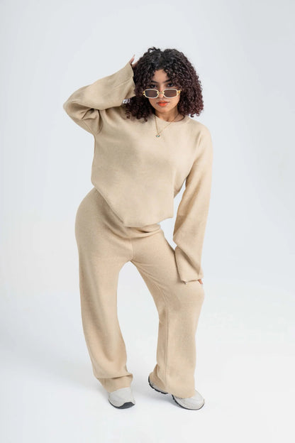 سوت تريكو سوفت سادة عالي الجودة – Beige