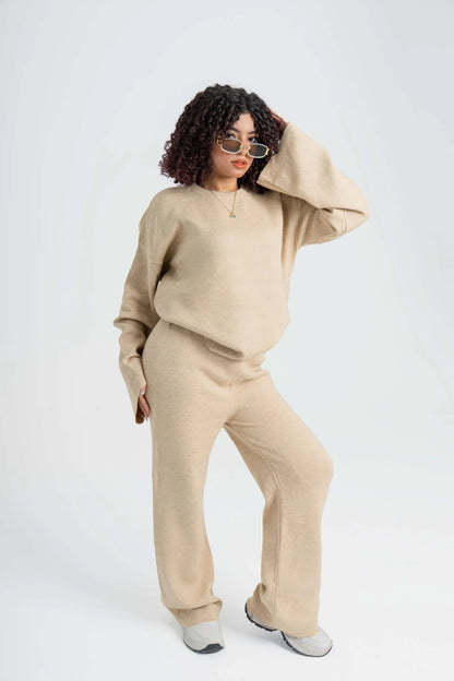 سوت تريكو سوفت سادة عالي الجودة – Beige