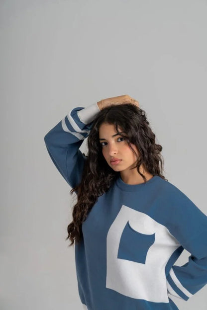 سوت تريكو بلونين بتفاصيل راقية وخامة عالي الجودة - Petrol