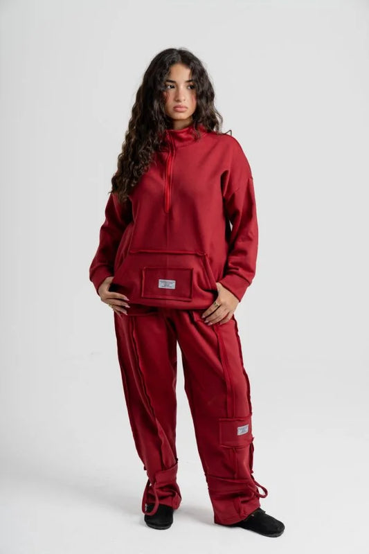 سوت ميلتون كاجوال بناتي – Burgundy