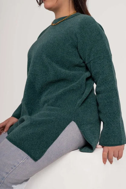 بلوفر تريكو قطيفة ناعم عالي الجودة – Green